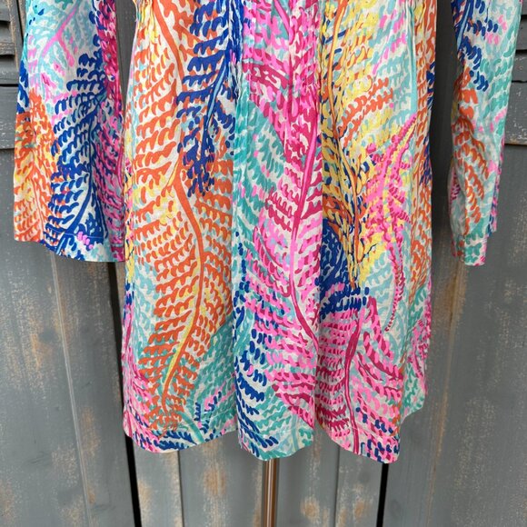 Lilly Pulitzer Sarasota Beaded Tunic Top Electric Feel Cameo Sz S - Picture 8 of 16